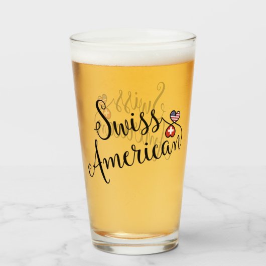 Zwitsers - Amerikaans binnenste harten Glas (Achterkant gevuld)