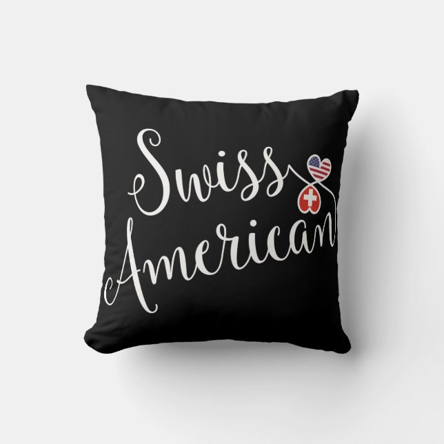 Zwitsers - Amerikaans binnenste harten Kussen (Voorkant)