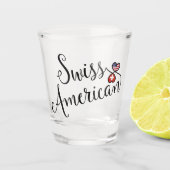 Zwitsers - Amerikaans binnenste harten Shot Glas (Voorkant)