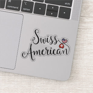 Zwitsers - Amerikaans binnenste harten Sticker