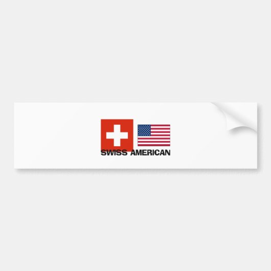 Zwitsers Amerikaans Bumpersticker (Voorkant)