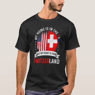 Zwitsers Amerikaans patriot Heart komt uit Zwitser T-shirt