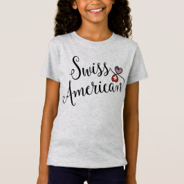 Zwitsers-Amerikaanse gejumeleerde harten T-shirt