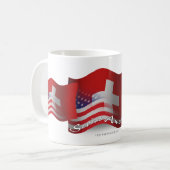 Zwitsers-Amerikaanse golfvlag Koffiemok (Voorkant links)