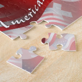 Zwitsers-Amerikaanse golfvlag Legpuzzel (Zijkant)