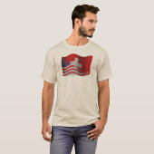 Zwitsers-Amerikaanse golfvlag T-shirt (Voorkant volledig)