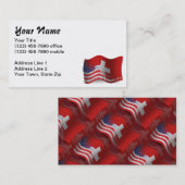 Zwitsers-Amerikaanse golfvlag Visitekaartje (Voorkant / Achterkant)