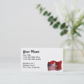 Zwitsers-Amerikaanse golfvlag Visitekaartje (Staand voorkant)