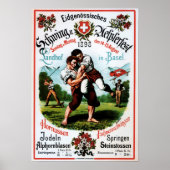 Zwitsers Bazel - alpenfestival dat het oude reizen Poster (Voorkant)