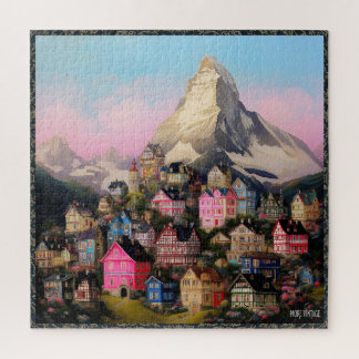 ZWITSERS BERPDORP PUZZEL GROOTE KLEUREN