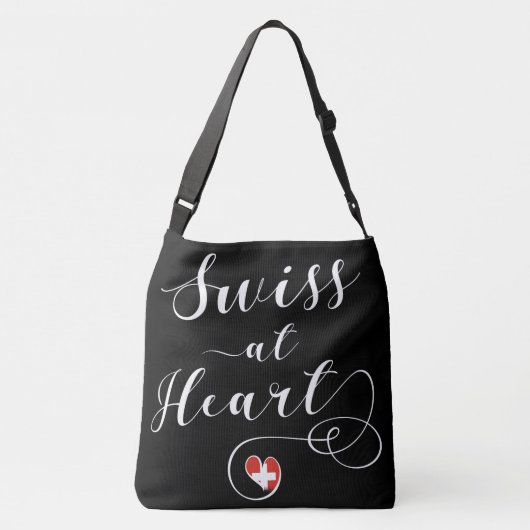Zwitsers bij het hart, Zwitserland Crossbody Tas (Achterkant)