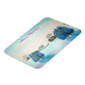 Zwitsers blauw kerstfeest magneet (Linkerzijde)