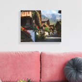 Zwitsers dorpMet ventilatordozen canvas afdrukken (Insitu (Woonkamer))