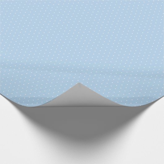Zwitsers dot wrapppapier blauw cadeaupapier (Hoek)