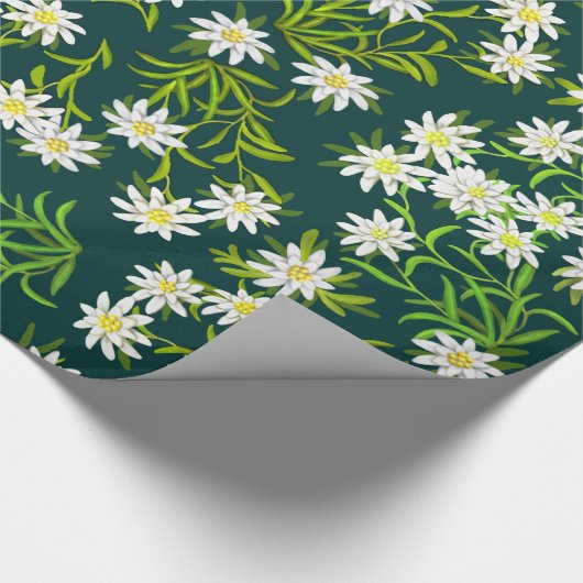 Zwitsers Edelweiss-pakpapier (Alpine Edelweiss) Cadeaupapier (Hoek)
