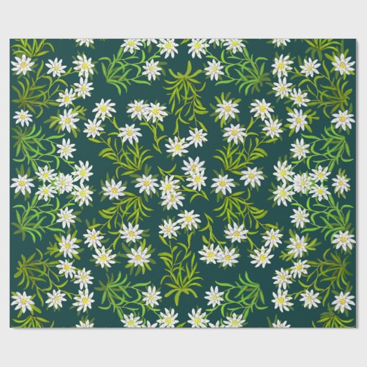 Zwitsers Edelweiss-pakpapier (Alpine Edelweiss) Cadeaupapier (Vlak)