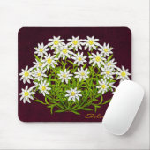Zwitsers gebergte Edelweiss Flowers Mousepad Muismat (Met muis)