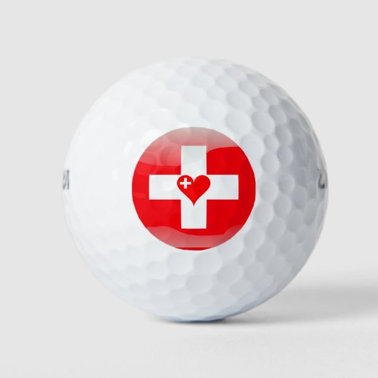 Zwitsers hart golfballen (Voorkant)
