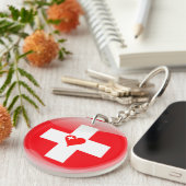 Zwitsers hart sleutelhanger (Voorkant Rechts)