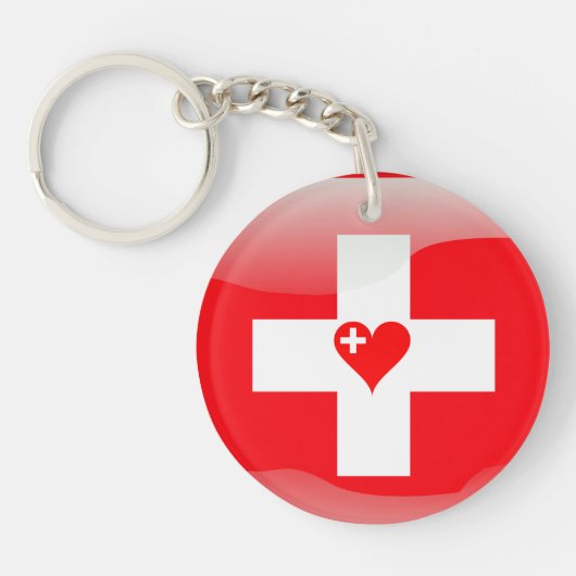 Zwitsers hart sleutelhanger (Voorkant)