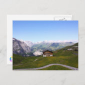 Zwitsers huis en alpen briefkaart (Voorkant / Achterkant)