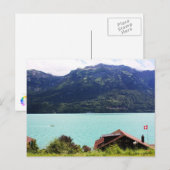 Zwitsers huis met vlag briefkaart (Voorkant / Achterkant)