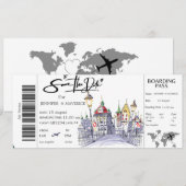 Zwitsers instapkaart Save the Date ticket Kaart (Voorkant / Achterkant)