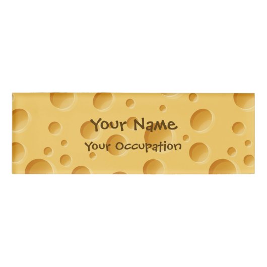 Zwitsers kaaspatroon naambadge (Voorkant)