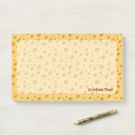 Zwitsers kaaspatroon post-it® notes (Op bureau)