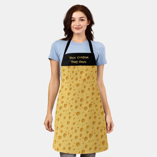 Zwitsers kaaspatroon schort (Gedragen)