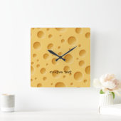 Zwitsers kaaspatroon vierkante klok (Huis)