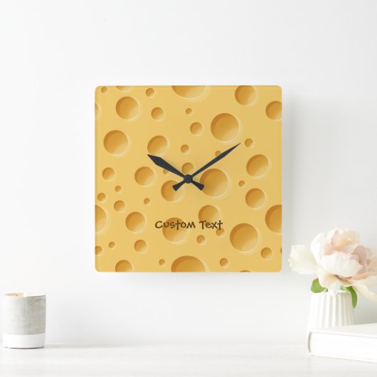 Zwitsers kaaspatroon vierkante klok (Huis)