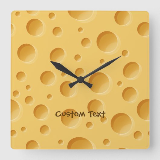 Zwitsers kaaspatroon vierkante klok (Voorkant)