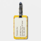 Zwitsers kaasschaafschildpadpatroon bagagelabel (Achterkant verticaal)