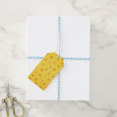 Zwitsers kaasschaafschildpadpatroon cadeaulabel (Met Touw)