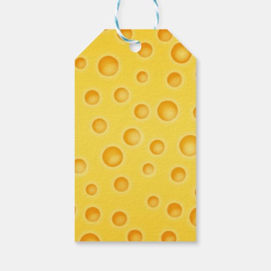 Zwitsers kaasschaafschildpadpatroon cadeaulabel (Achterkant)