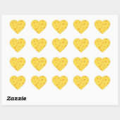 Zwitsers kaasschaafschildpadpatroon hart sticker (Vel)