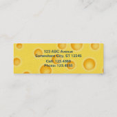 Zwitsers kaasschaafschildpadpatroon mini visitekaartje (Achterkant)