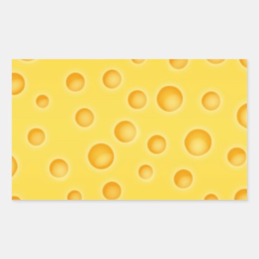 Zwitsers kaasschaafschildpadpatroon rechthoekige sticker (Voorkant)