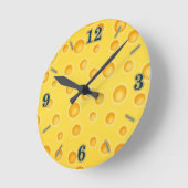 Zwitsers kaasschaafschildpadpatroon ronde klok (Hoek)