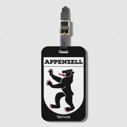 Zwitsers kanton Appenzell, innerhoden wapenschild Bagagelabel (Voorkant (verticaal))