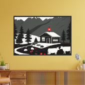 Zwitsers landschap canvas afdruk (Insitu (Woonkamer))