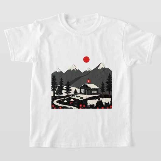 Zwitsers landschap t-shirt (Laagn)