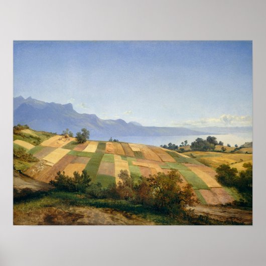 Zwitsers landschap van Alexandre Calame Poster (Voorkant)