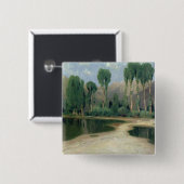 Zwitsers landschap vierkante button 5,1 cm (Voorkant /achterkant)