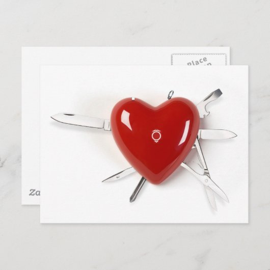 Zwitsers legerhart briefkaart (Voorkant / Achterkant)