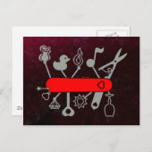 Zwitsers legernife voor overvallen briefkaart (Voorkant / Achterkant)