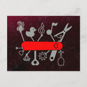 Zwitsers legernife voor overvallen briefkaart