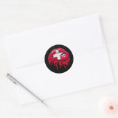 Zwitsers lippen trots root flag ronde sticker (Envelop)