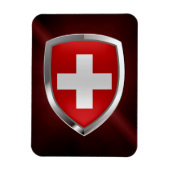 Zwitsers metaalembleem magneet (Verticaal)